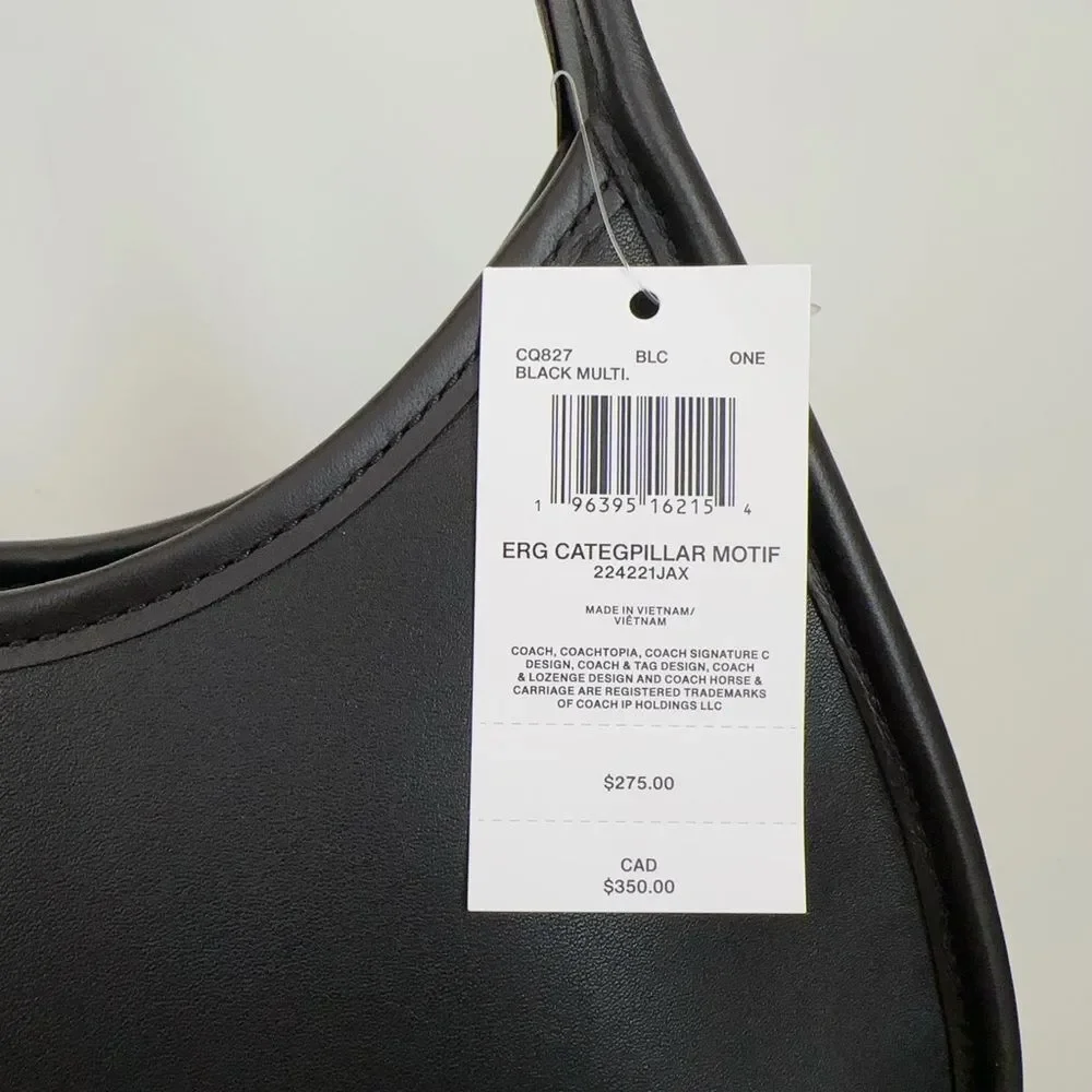 NWT Coach Ergo Bag In Coachtopia Leather‎ With Sleepy Caterpillar Print
